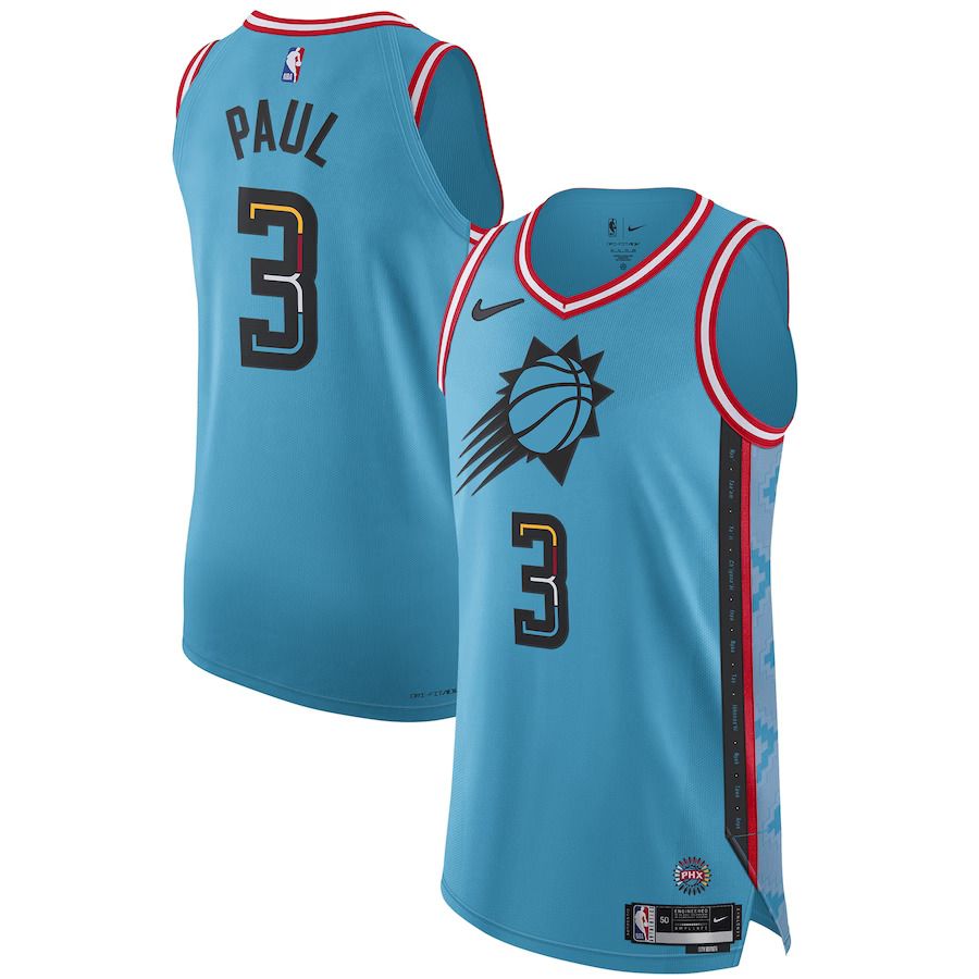 Men Phoenix Suns #3 Chris Paul Green Nike City Edition 2022-23 Authentic NBA Jersey->->NBA Jersey